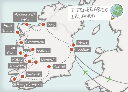 mappa itinerario Irlanda
